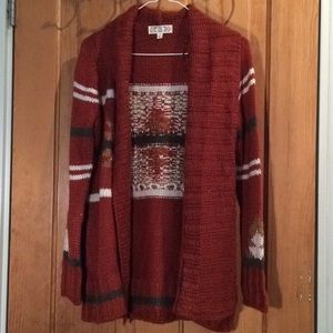 Orange Knit Cardigan